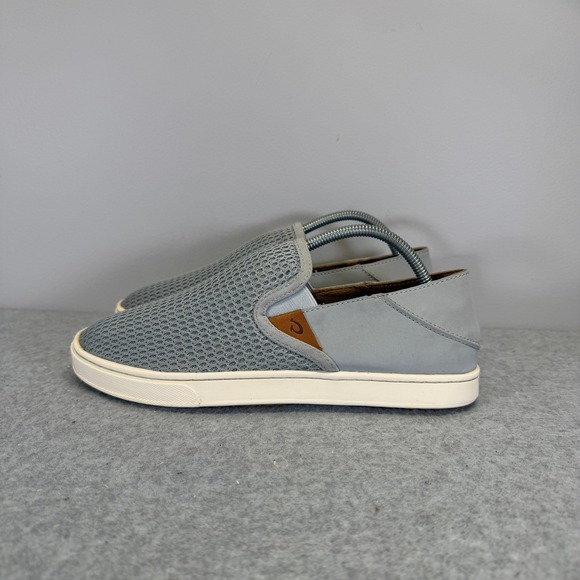 OluKai Shoes - OluKai Pehuea Womens Shoes Size 7.5 Gray Mesh Slip On Sneakers 20271-PGPG